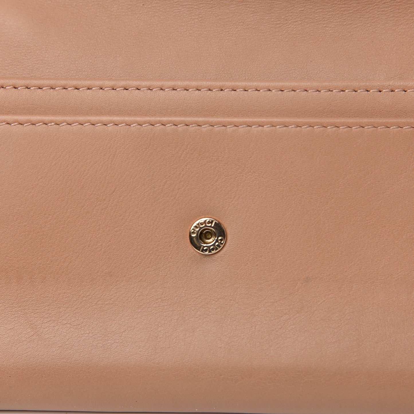 Calfskin Lovely Heart Continental Wallet Rose Beige