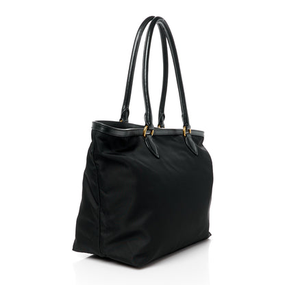 Prada Tessuto Nylon Soft Calf Shopping Tote Black 3 of 12