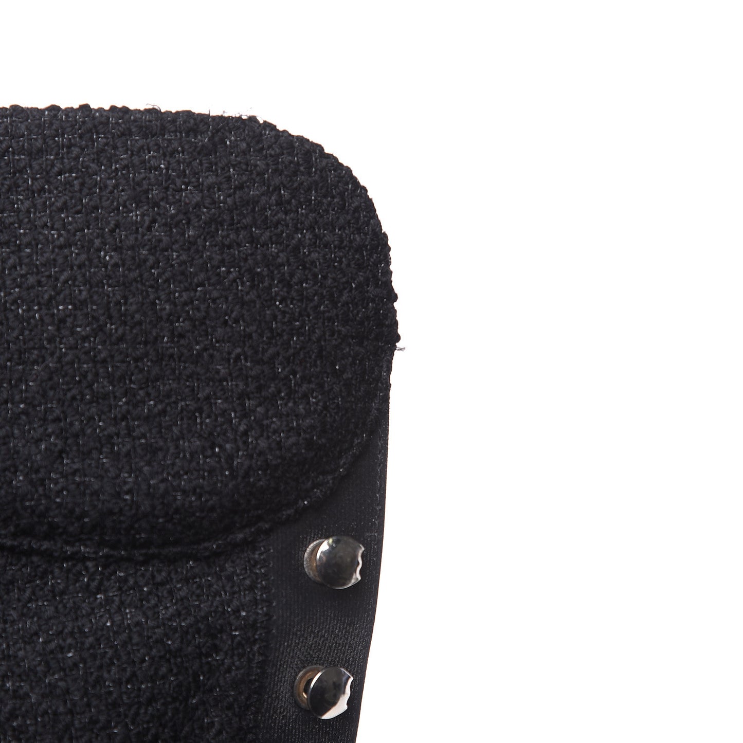 Tweed Patent Calfskin Sneaker High Boots 40.5 Black