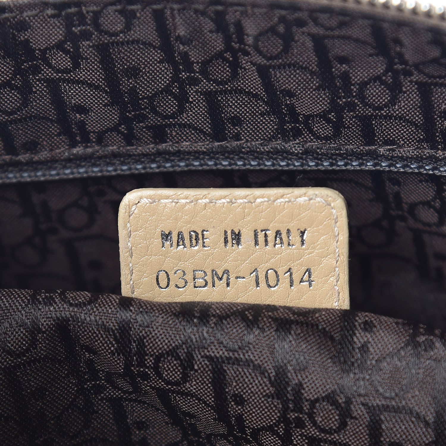 Christian Dior Calfskin Logo Charms Boston Beige 7 of 13