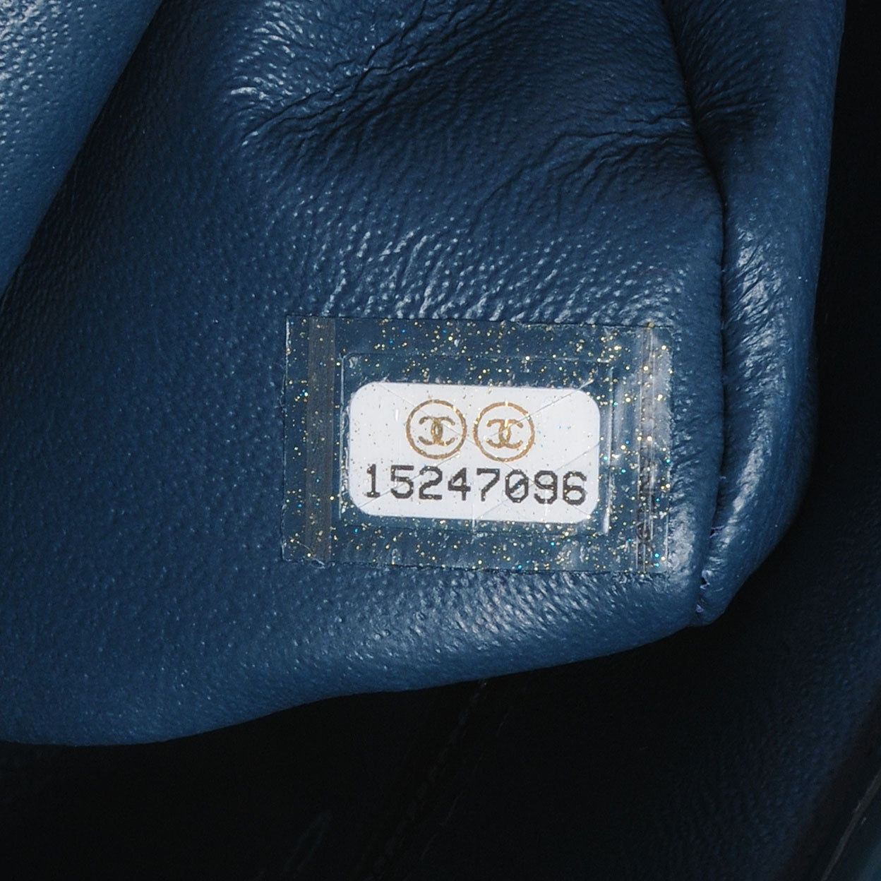 Patent Quilted Timeless Clutch Blue