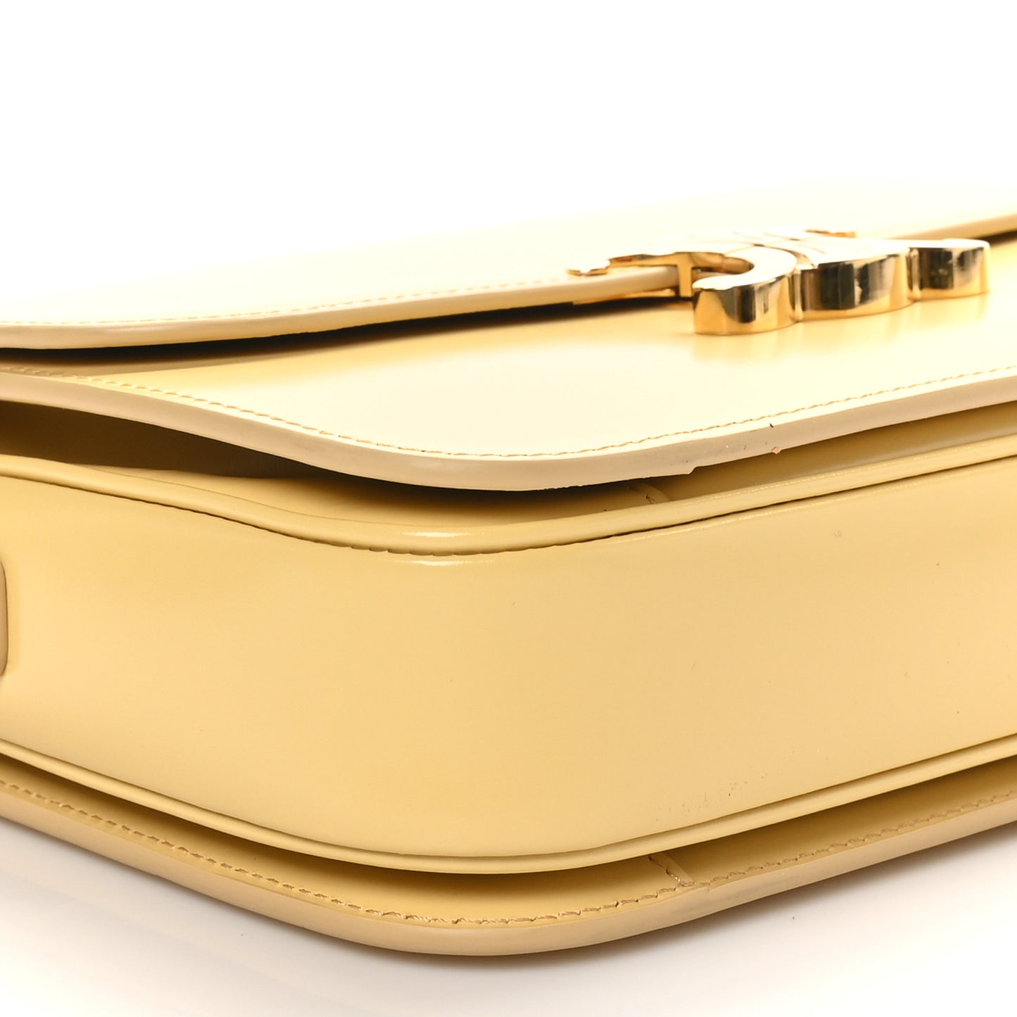 Shiny Calfskin Medium Triomphe Limestone