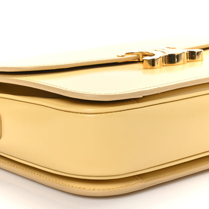 Celine Shiny Calfskin Medium Triomphe Limestone 9 of 10