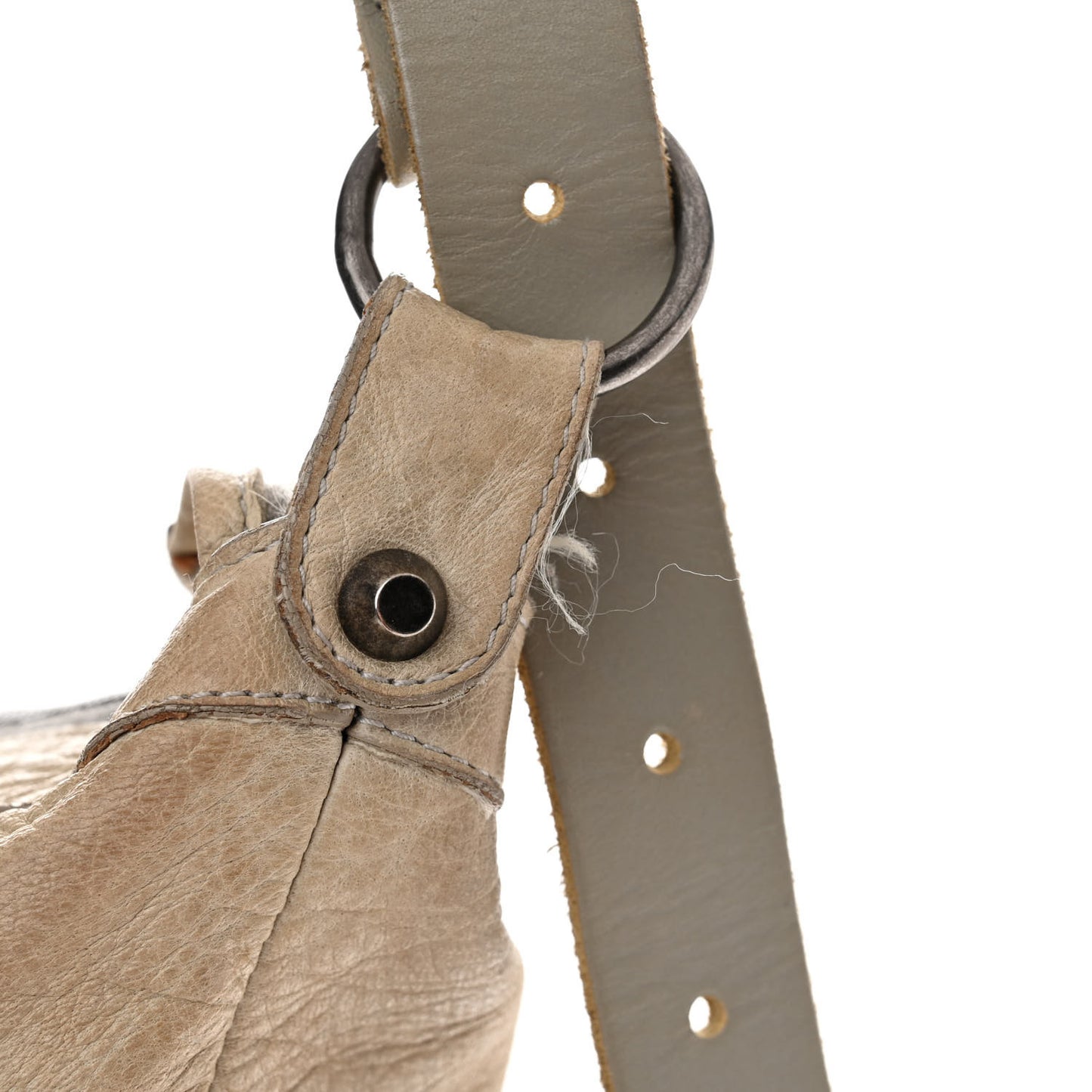 Agneau Classic Hardware Day Hobo Latte Beige