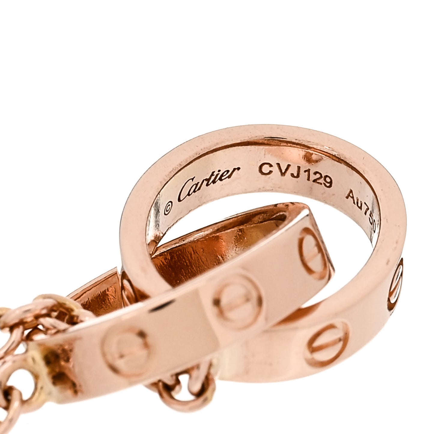 18K Pink Gold Interlocking LOVE Bracelet