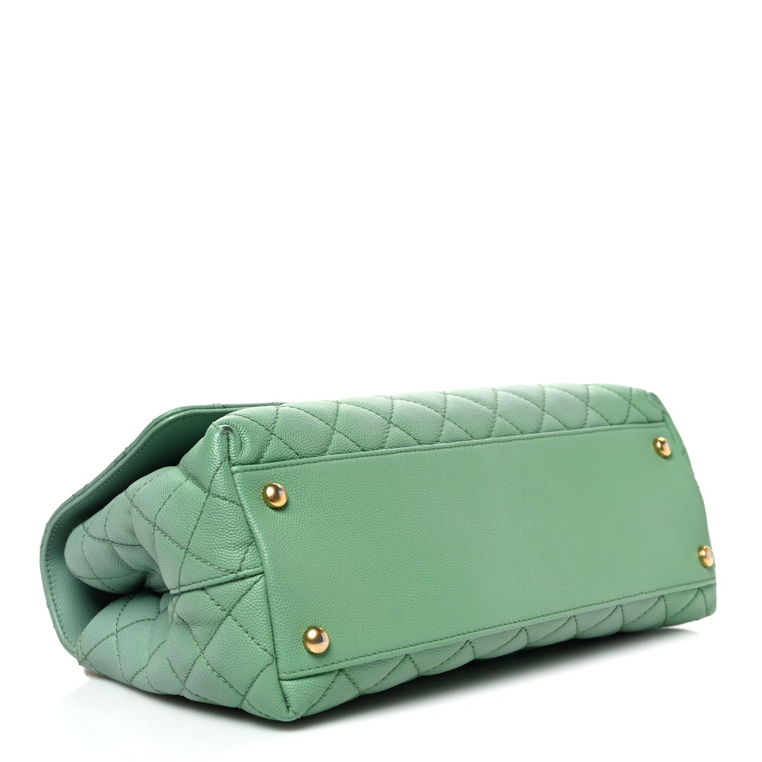 Chanel Caviar Quilted Small Coco Chain Handle Flap Light Green 4 of 10