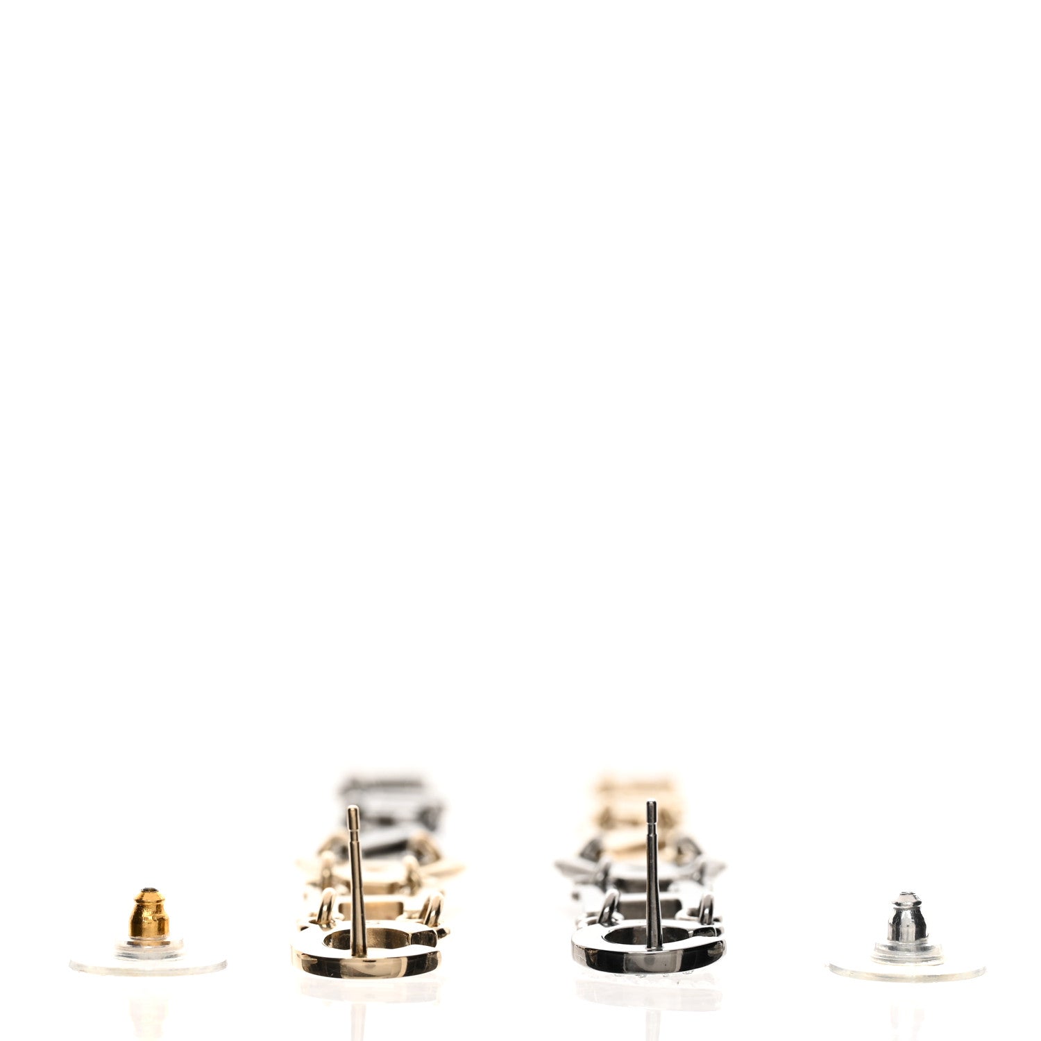 Chanel Crystal Pearl Chanel Bright Young Things Earrings Gold Ruthenium 3 of 5