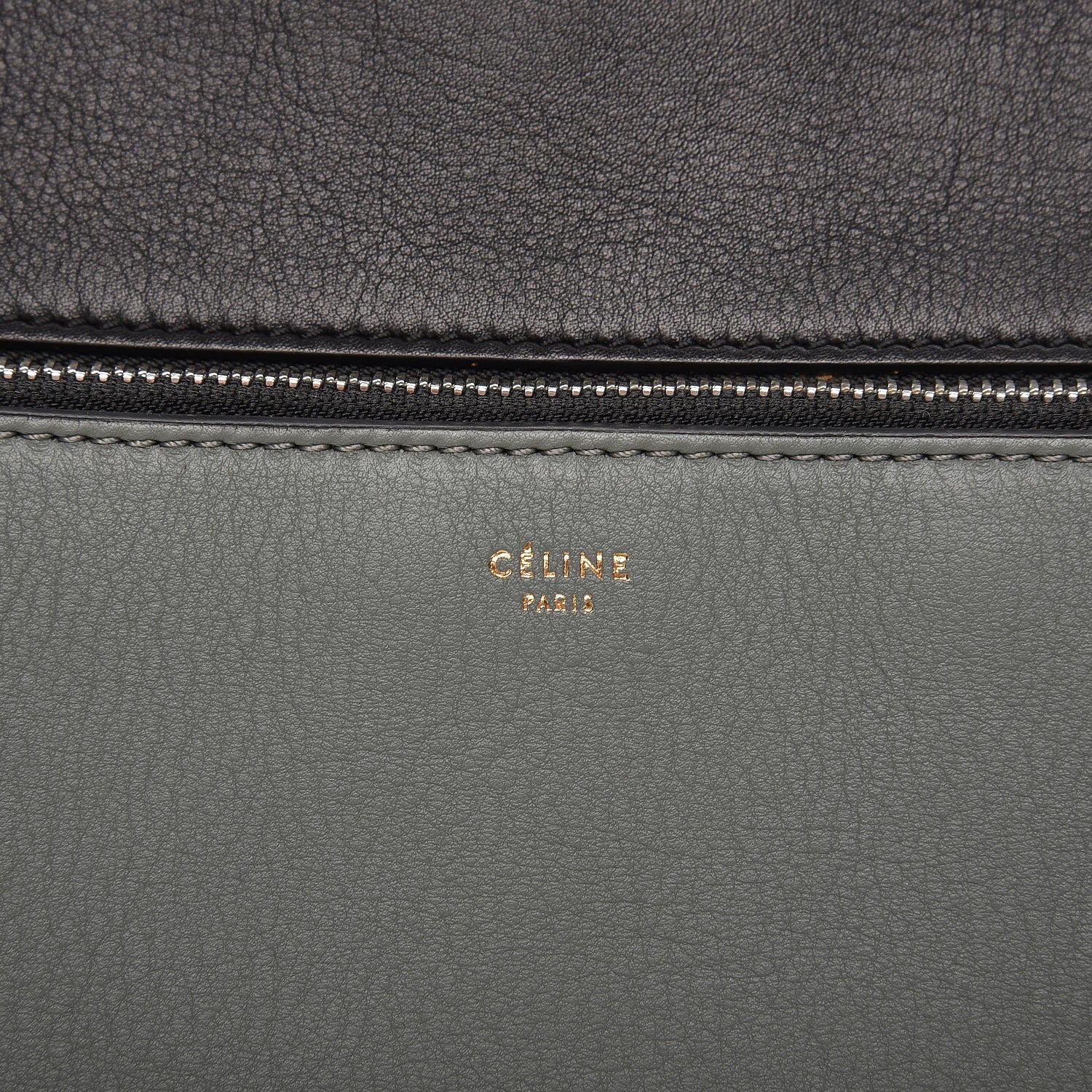 Celine Calfskin Large Bi-Color Edge Shoulder Bag Almond 6 of 8