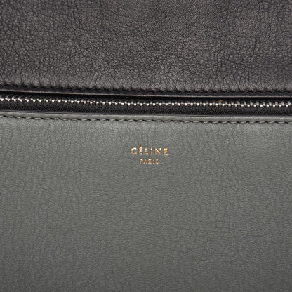 Celine Calfskin Large Bi-Color Edge Shoulder Bag Almond 6 of 8
