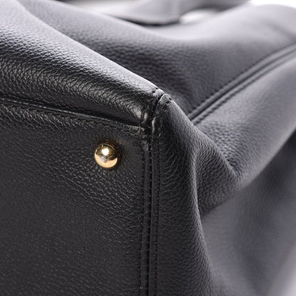 Chanel Calfskin Cerf Executive Shopper Tote Black 14 of 15