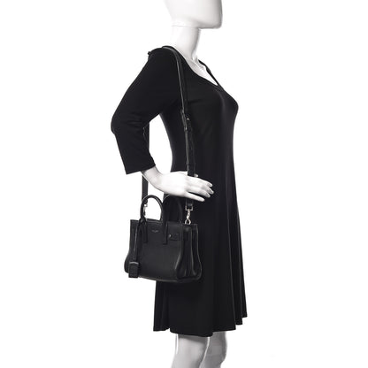Saint Laurent Grained Calfskin Nano Sac De Jour Souple Black 2 of 10