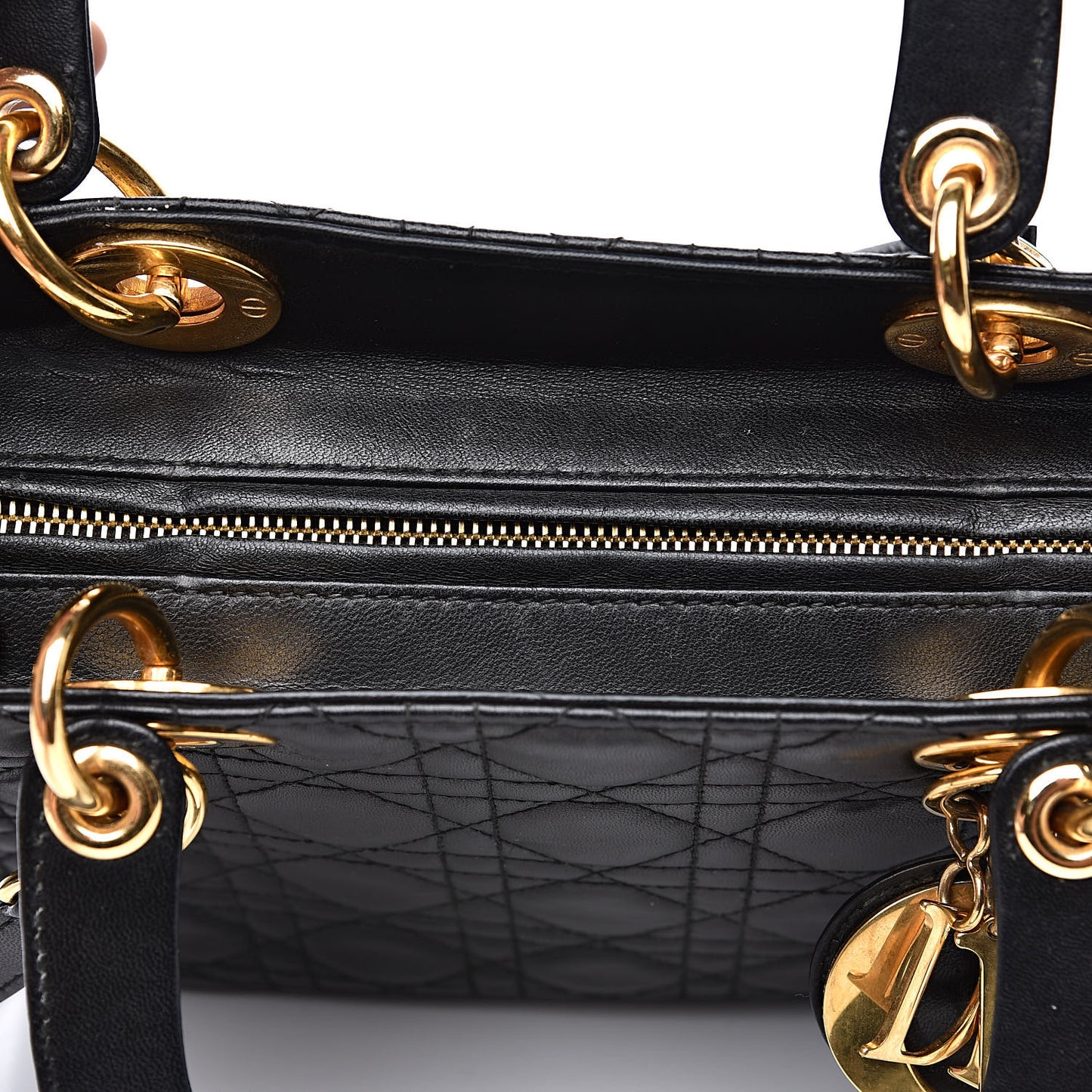 Lambskin Cannage Medium Lady Dior Black