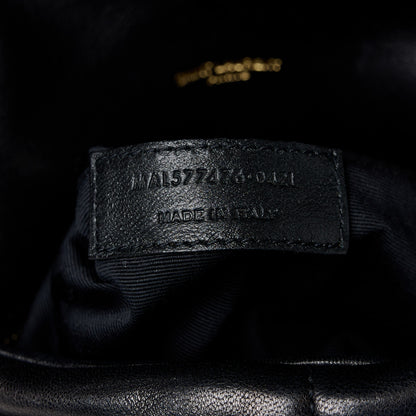 Saint Laurent Lambskin Quilted Small Loulou Puffer Monogram Chain Satchel Black 8 of 11