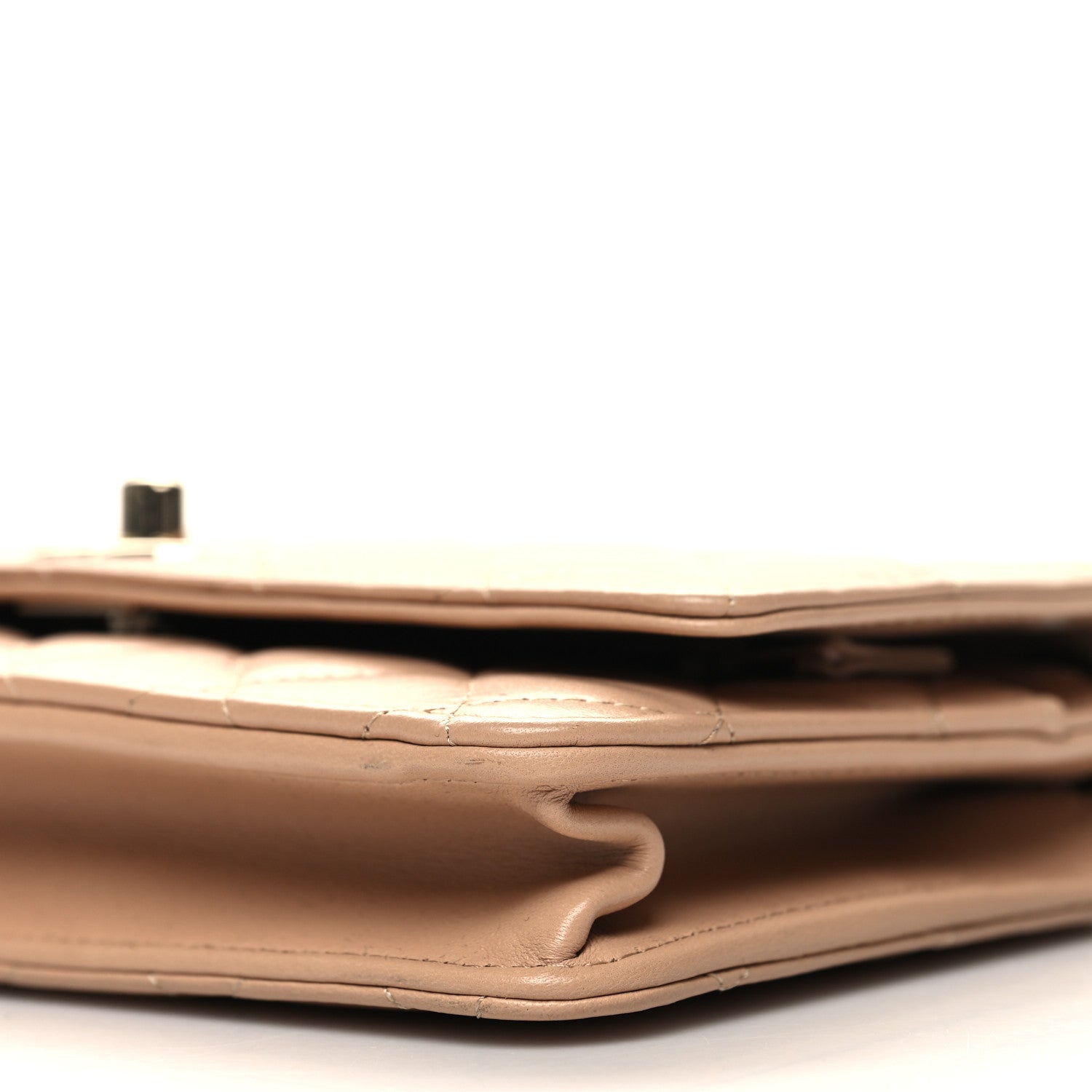 Chanel Lambskin Quilted Trendy CC Wallet On Chain WOC Beige 11 of 14
