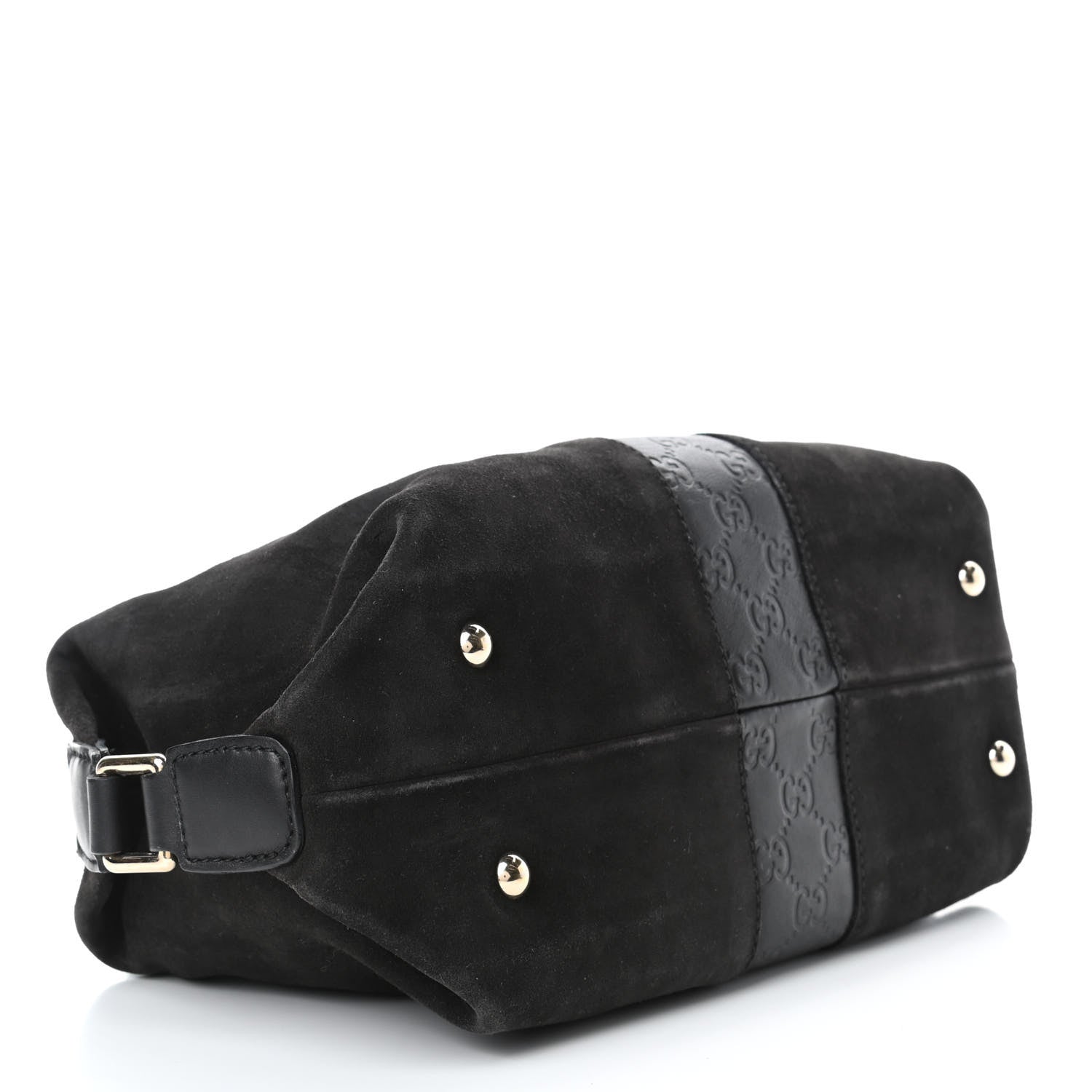 Gucci Suede Guccissima Small Boston Black 3 of 4