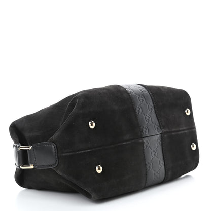 Gucci Suede Guccissima Small Boston Black 3 of 4