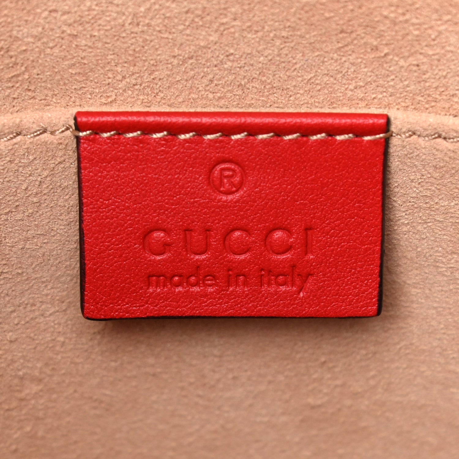 Gucci GG Supreme Monogram Apple Large Cosmetic Case Beige Multicolor Lobster Red 6 of 10