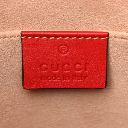 Gucci GG Supreme Monogram Apple Large Cosmetic Case Beige Multicolor Lobster Red 6 of 10