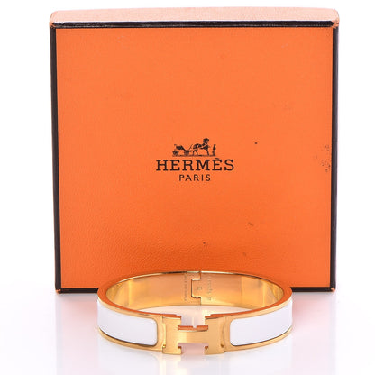 Hermes Enamel Narrow Clic Clac H Bracelet PM White 6 of 6