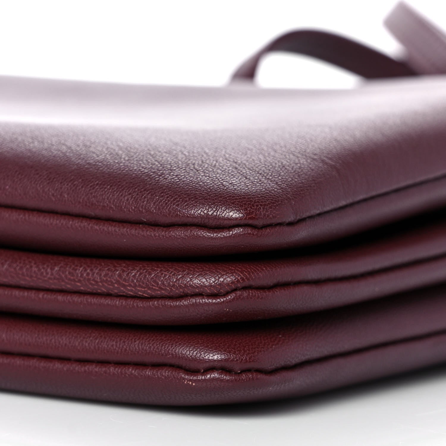 Celine Smooth Lambskin Small Trio Crossbody Bag Burgundy 6 of 10