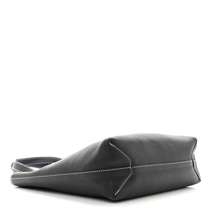 Hermes Taurillon Clemence Double Sens 30 Reversible Tote Bleu Nuit Black 4 of 12