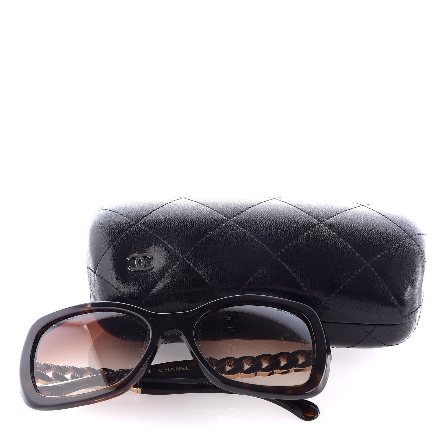 Chanel Acetate Metal Chain Square Sunglasses 5305 Brown 8 of 8
