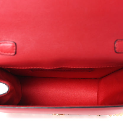Valentino Garavani Vitello Rockstud Chain Flap Crossbody Bag Red 5 of 9