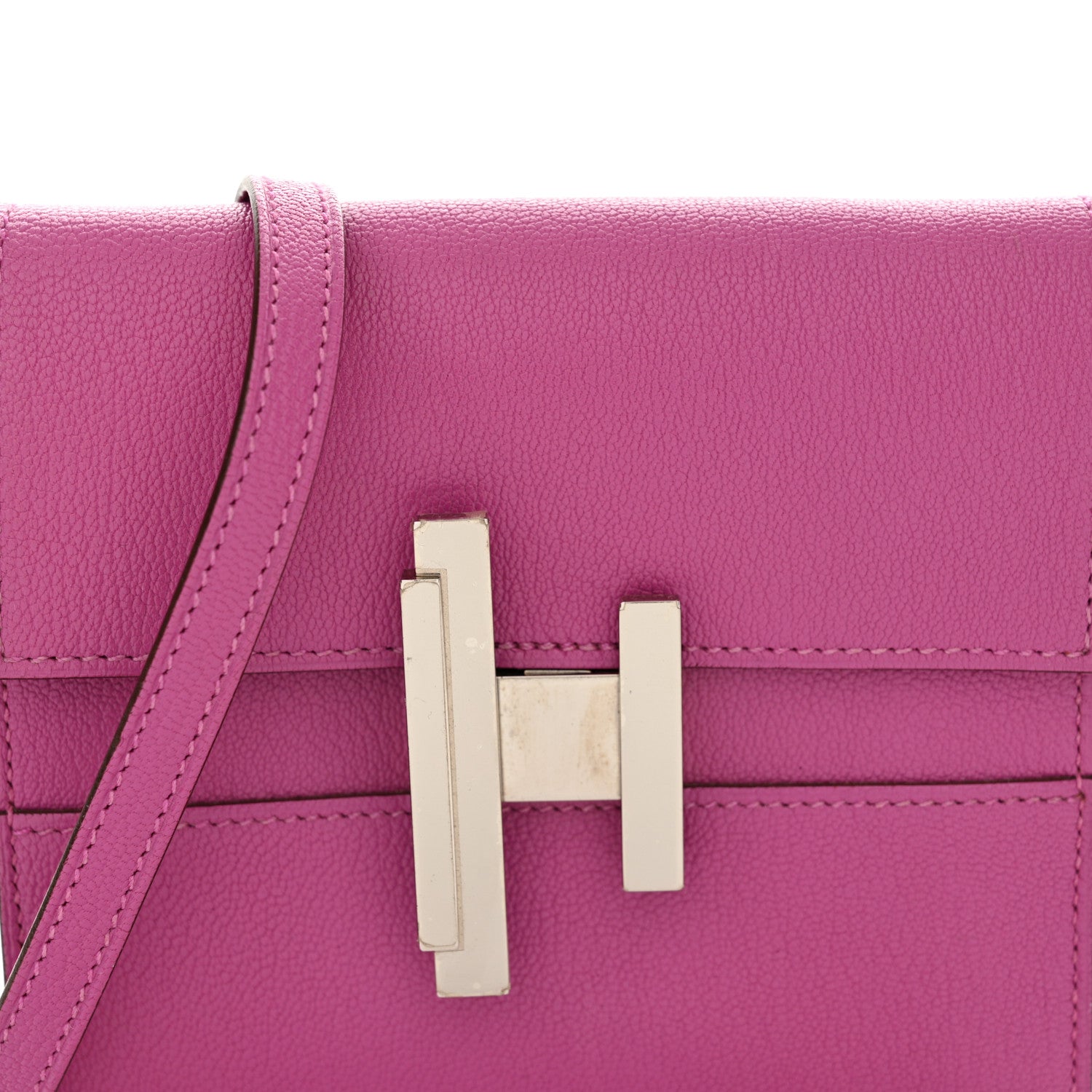 Hermes Chevre Mysore Mini Cinhetic Wallet Rose Pourpre 9 of 11