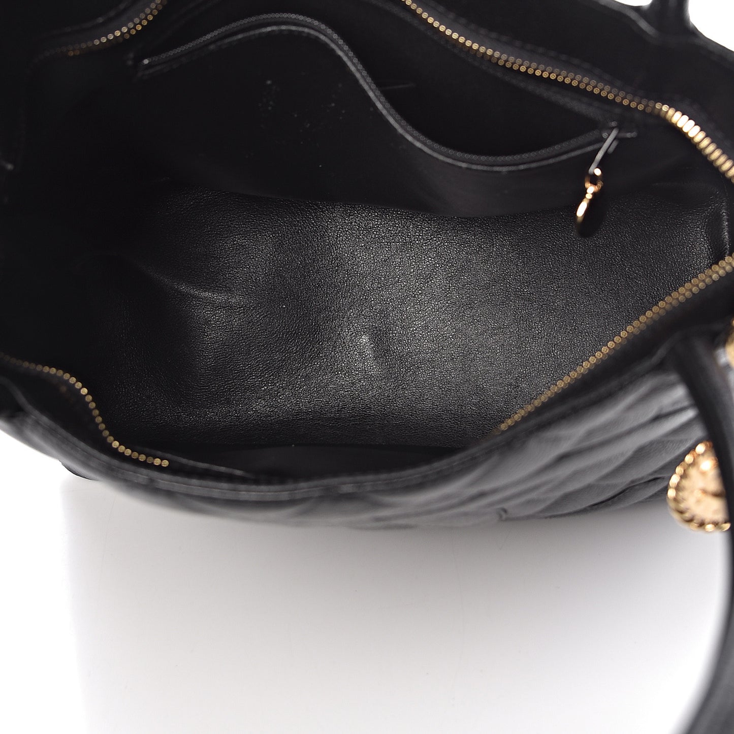 Caviar Quilted Medallion Tote Black