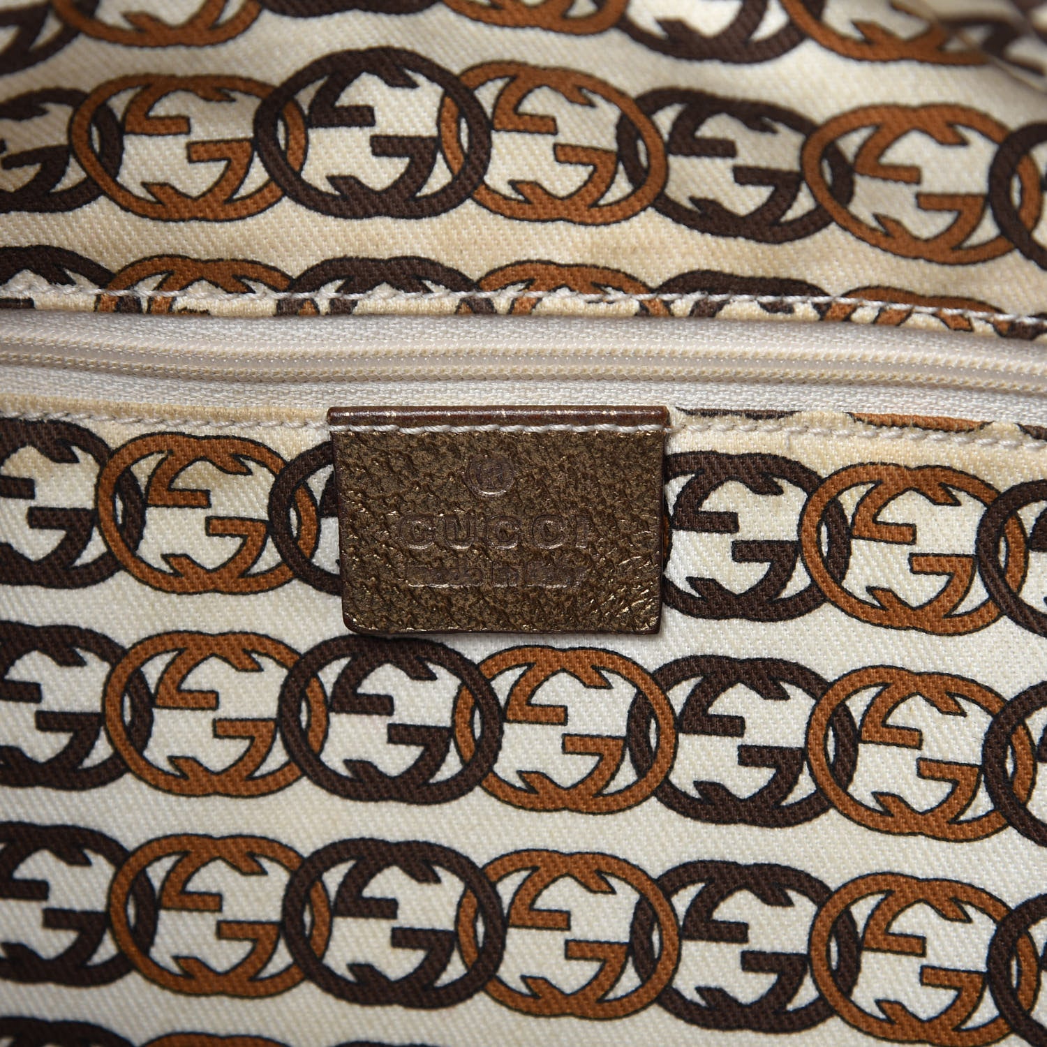 Gucci Monogram Large Princy Hobo Metallic Bronze 8 of 12