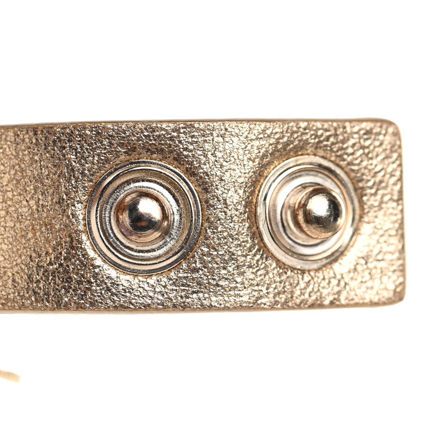 Metallic Calfskin Floral Bracelet