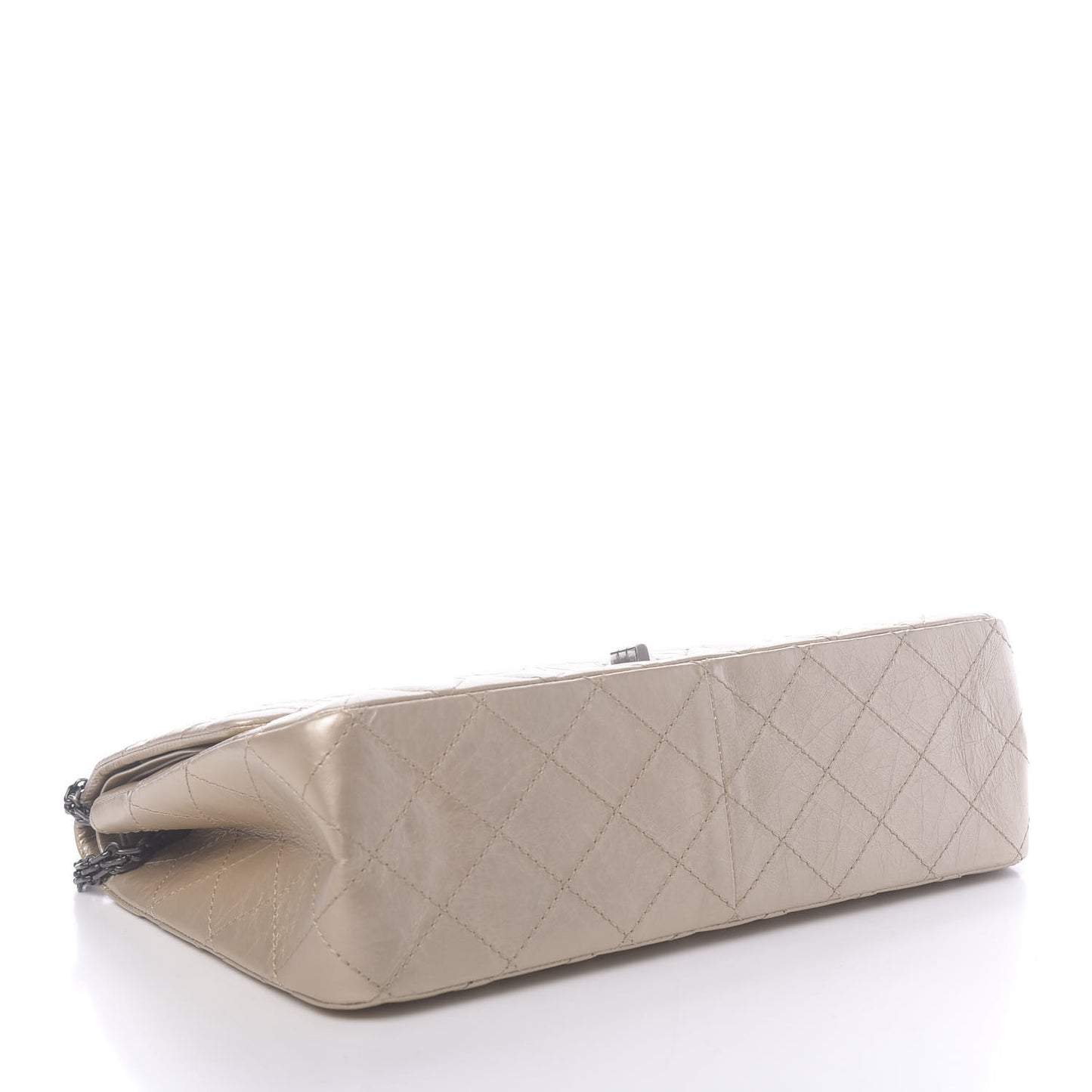 Metallic Aged Calfskin Quilted 2.55 Reissue 227 Flap Light Gold