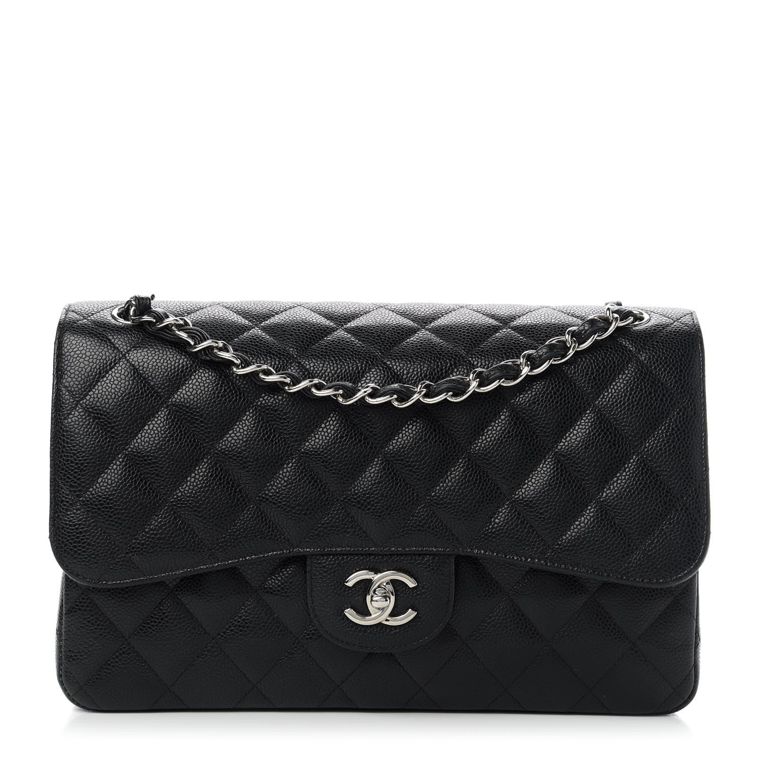 Chanel Caviar Quilted Jumbo Double Flap Black 1 of 11