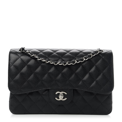 Chanel Caviar Quilted Jumbo Double Flap Black 1 of 11