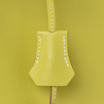 Hermes Epsom Candy Birkin 35 Lime Gris Perle 31 of 33