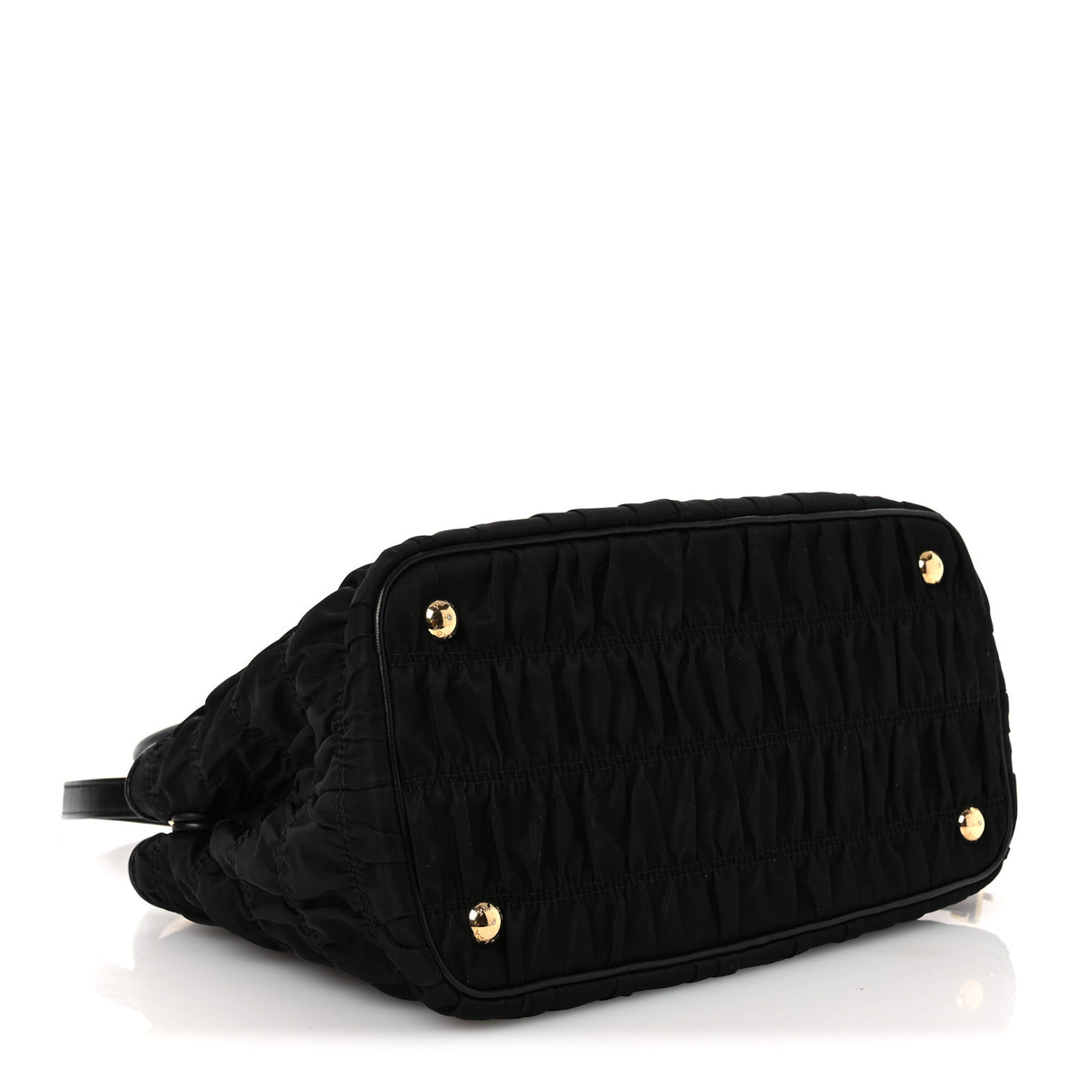 Prada Tessuto Nylon Gaufre Small Tote Black 4 of 11