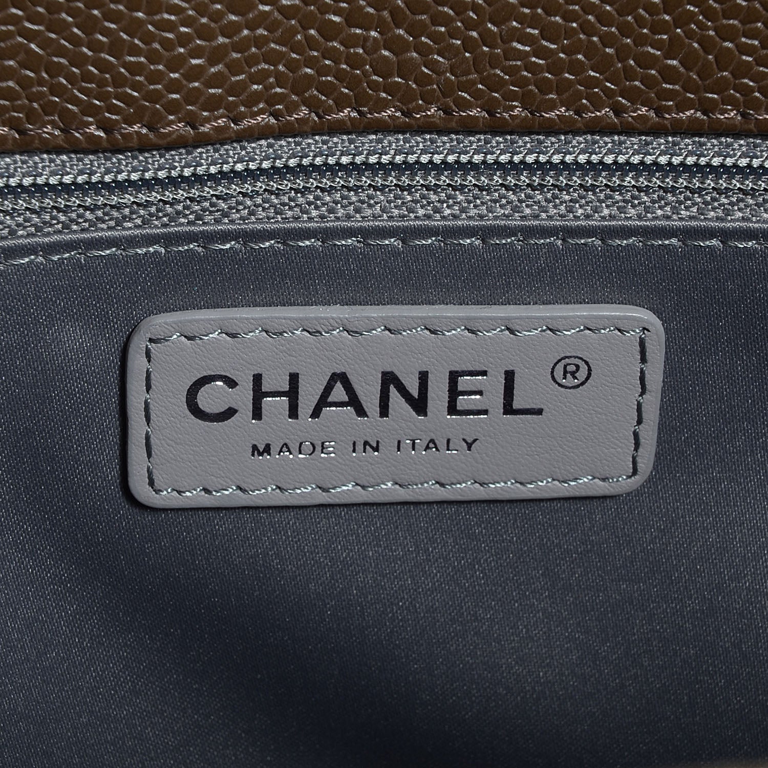 Chanel Caviar Grand Shopping Tote GST Dark Brown 6 of 7