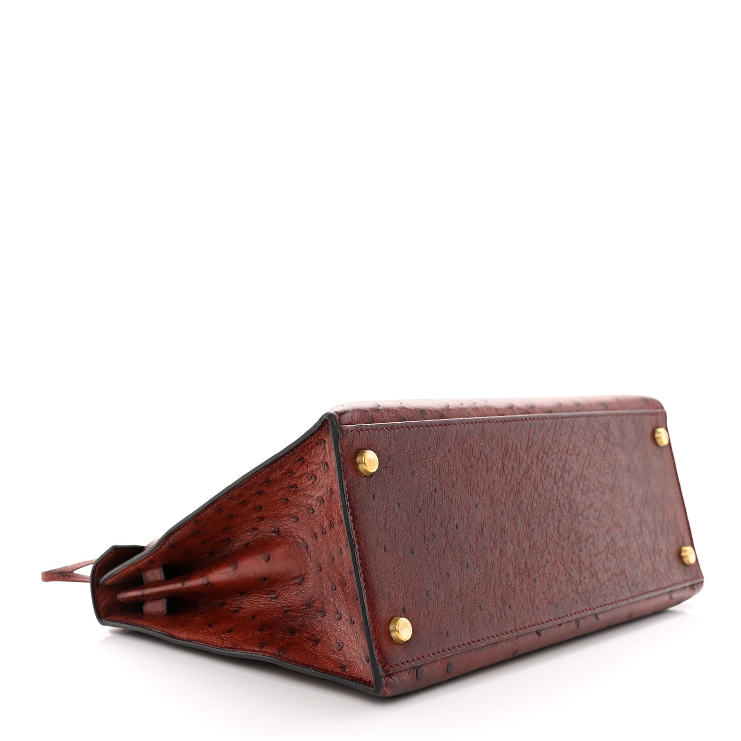 Hermes Ostrich Kelly Sellier 28 Rouge H 4 of 16