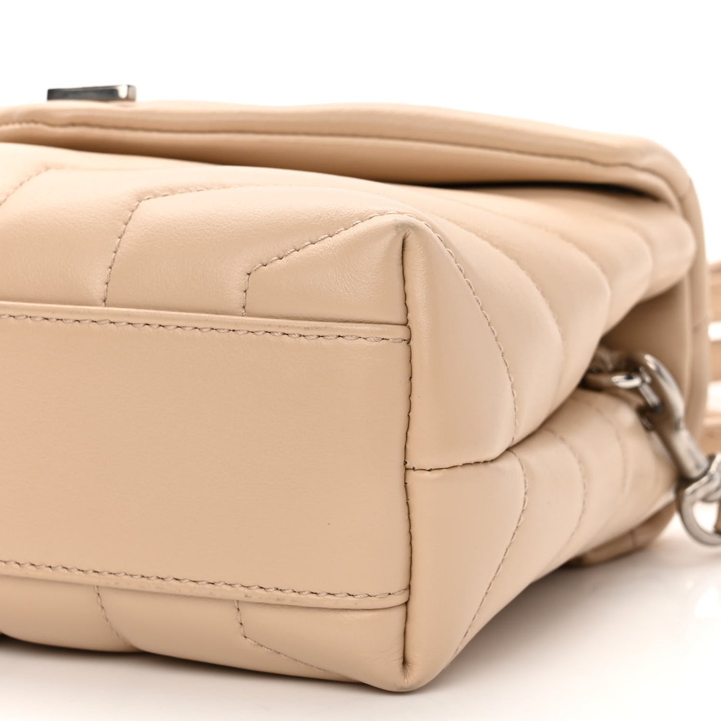 Calfskin Y Quilted Monogram Toy Loulou Crossbody Bag Nude Powder