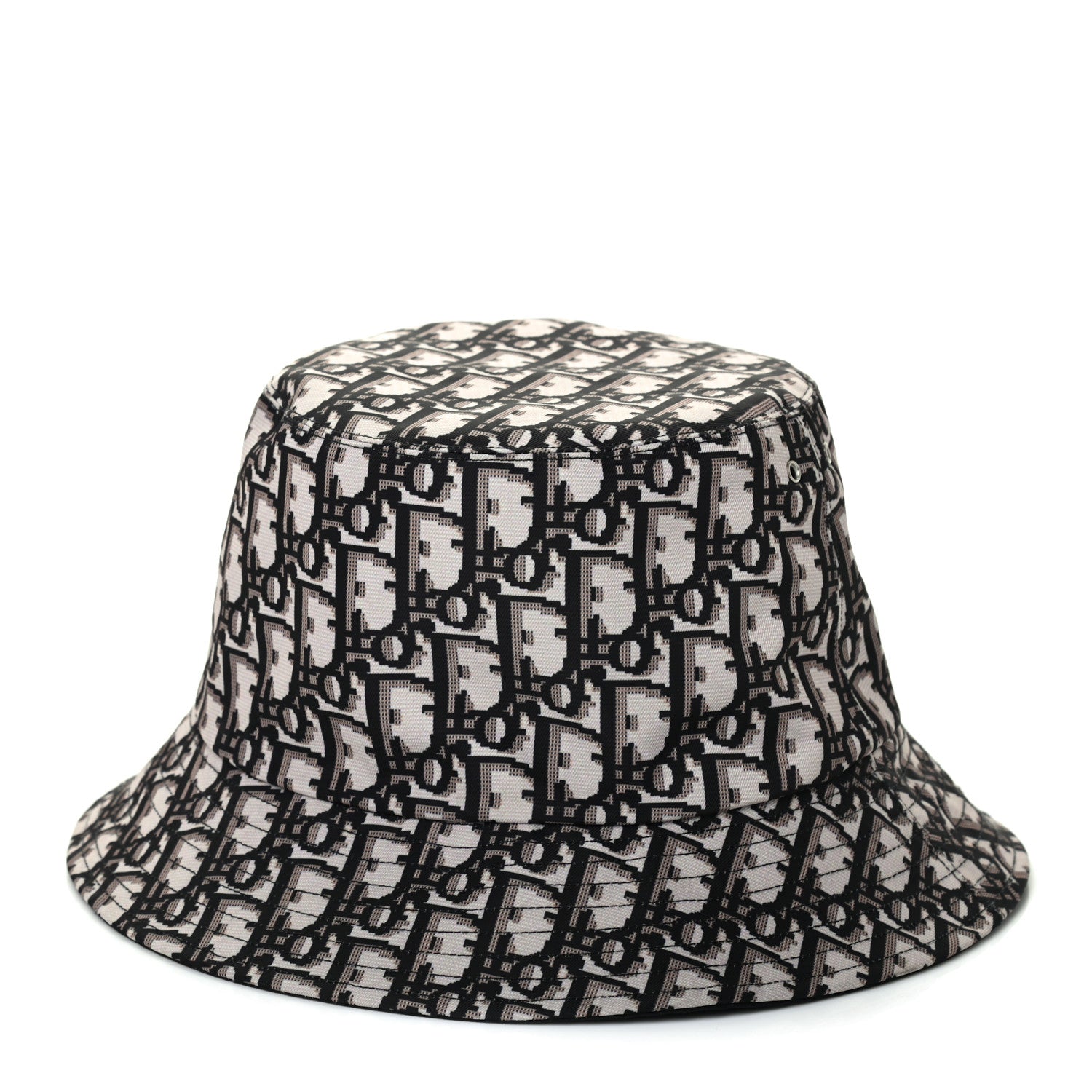 Christian Dior Oblique Reversible Teddy-D Brim Bucket Hat 57 Black 1 of 4