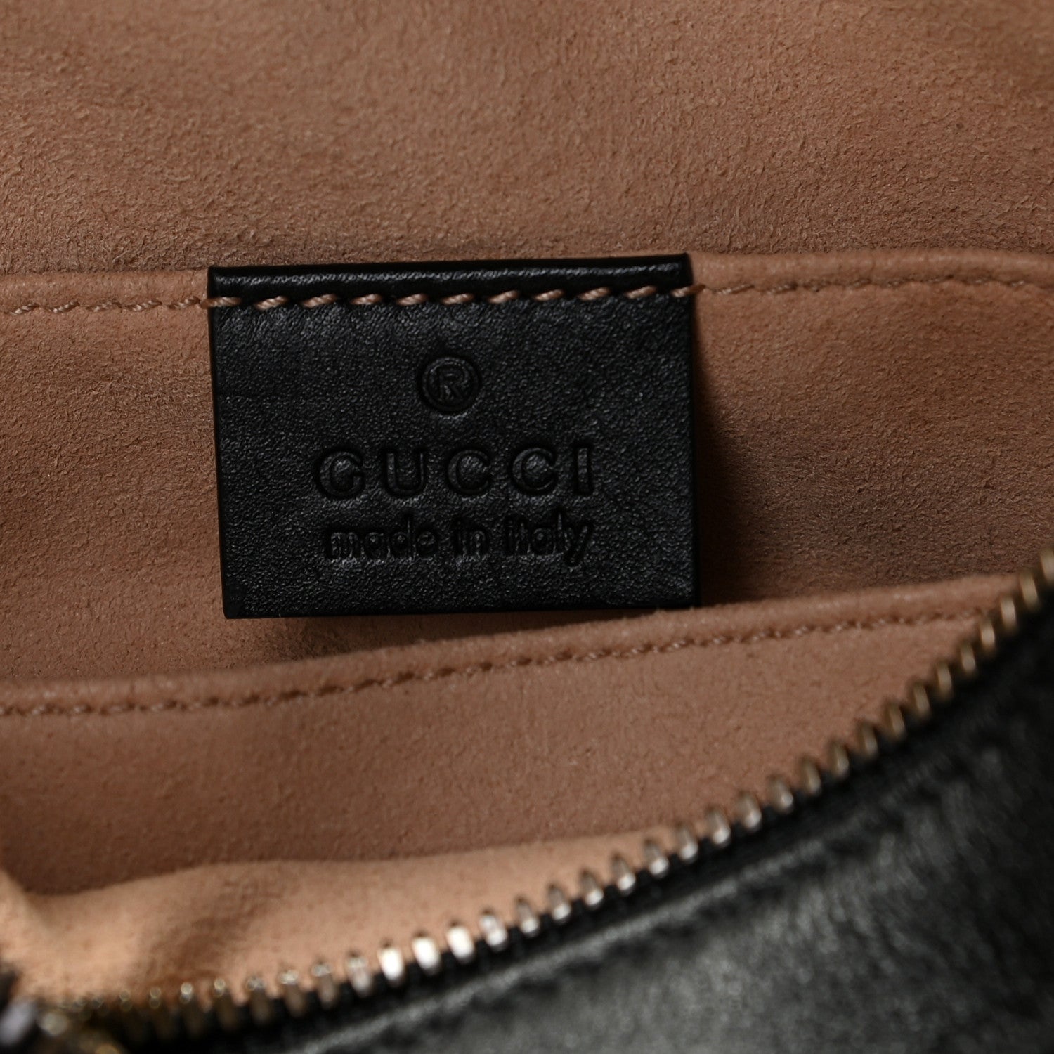 Gucci Calfskin Matelasse GG Marmont Belt Bag 65 26 Black 6 of 9