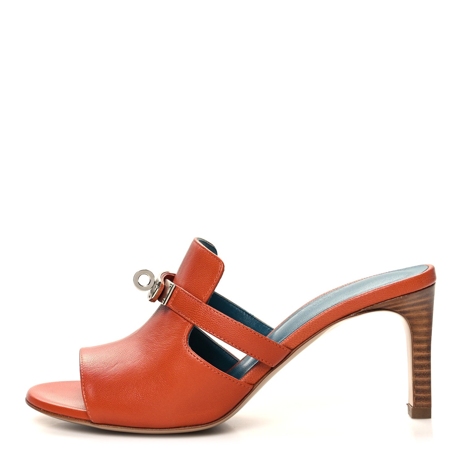 Hermes Goatskin Cute Sandals 37 Rouge Clay 1 of 8