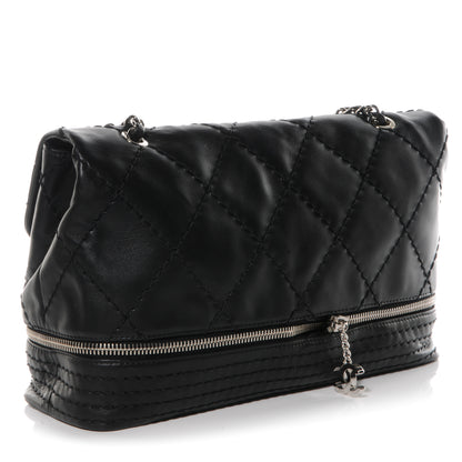 Chanel Calfskin Large Expandable Flap Bag Black 3 of 8
