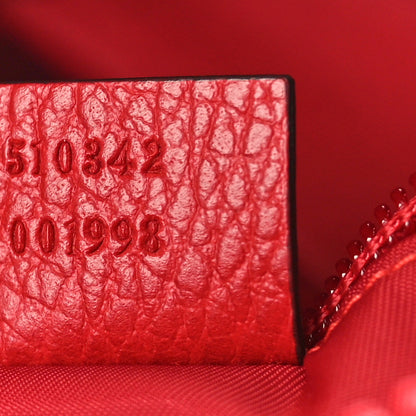 Gucci Nylon Monogram Dollar Calfskin Flat Messenger Bag Vibrant Red 7 of 10