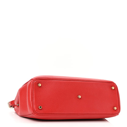 Christian Dior Calfskin Medium Diorissimo Tote Red 4 of 10