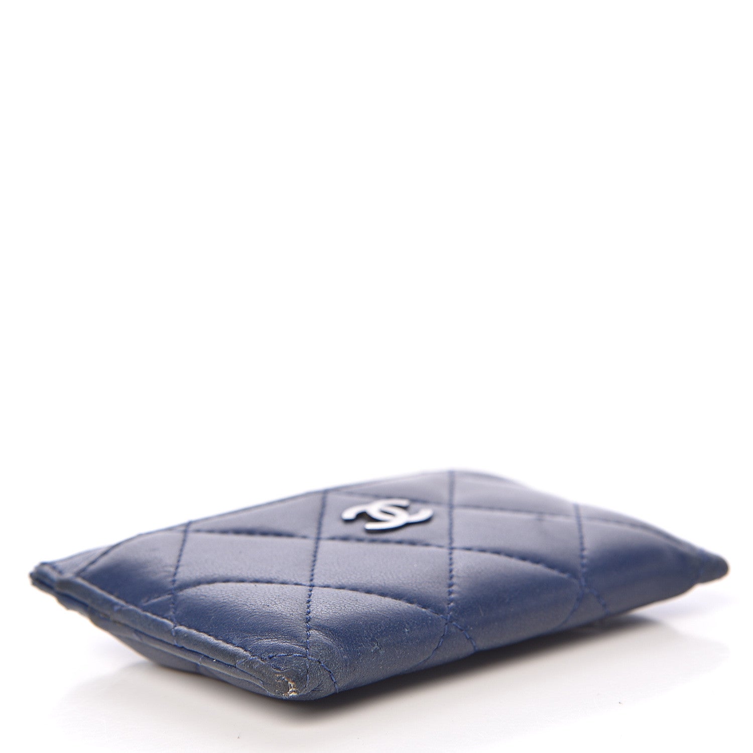 Chanel Lambskin Quilted Card Holder Navy Blue 4 of 13