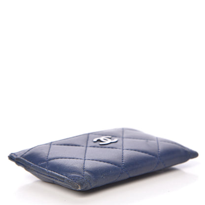 Chanel Lambskin Quilted Card Holder Navy Blue 4 of 13