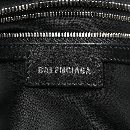 Balenciaga Washed Denim BB Monogram Neo Cagole City Handbag Black 6 of 10