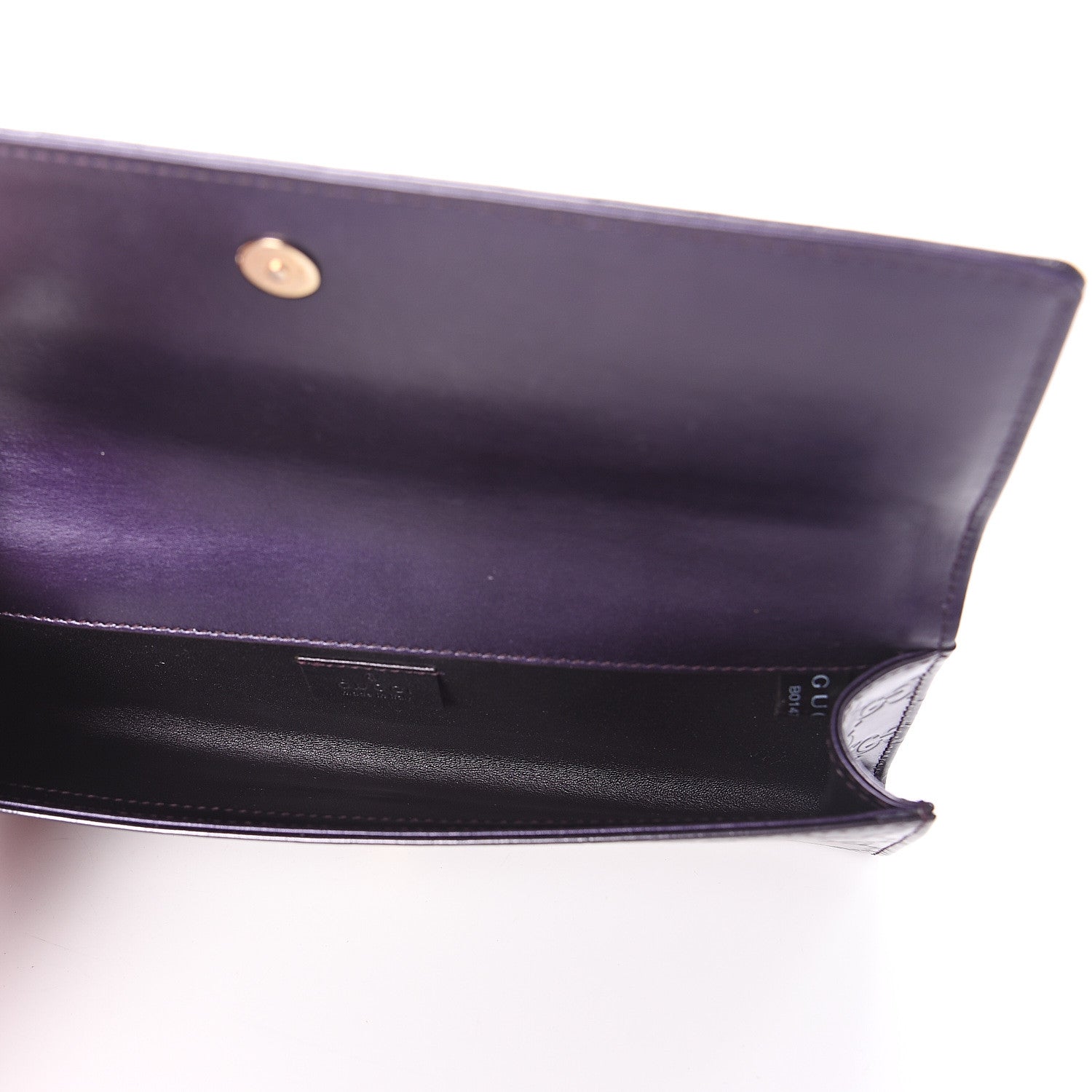 Gucci Guccissima Small Broadway Clutch Purple 4 of 5