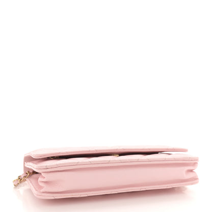 Chanel Caviar Quilted Wallet on Chain WOC Light Pink 4 of 12